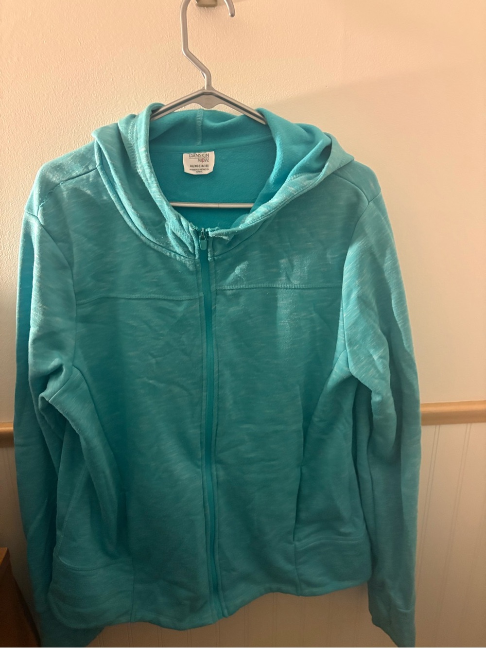 Danskin Now Women’s XL 16–18 Teal Full-Zip Hoodie Jacket